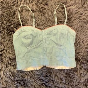 AE Denim Cropped Top